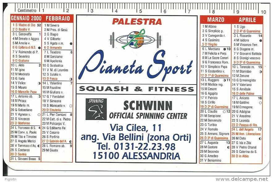 CAL602 - CALENDARIETTO 2000 - PIANETA SPORT - ALESSANDRIA - Formato Piccolo : 1991-00