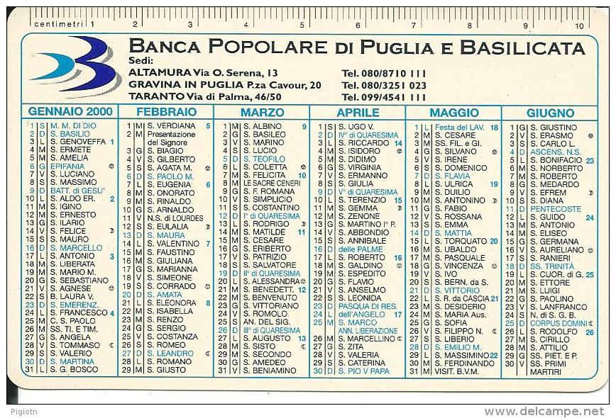 CAL606 - CALENDARIETTO 2000 - FILANXANUM - Formato Piccolo : 1991-00