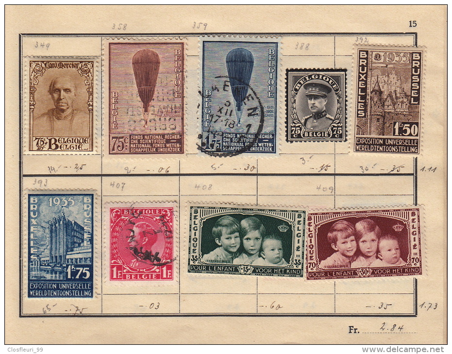 Ancien carnet de circulation de timbres belges * avec charnières. Cote inconnue