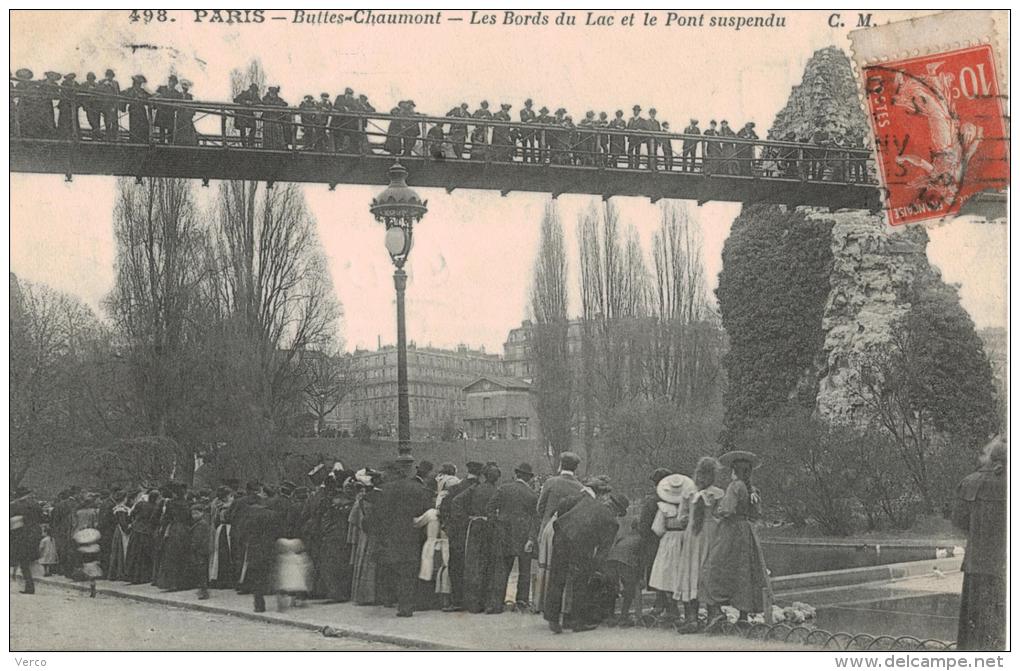 Carte Postale Ancienne PARIS : BUTTES CHAUMONT - Arrondissement: 19