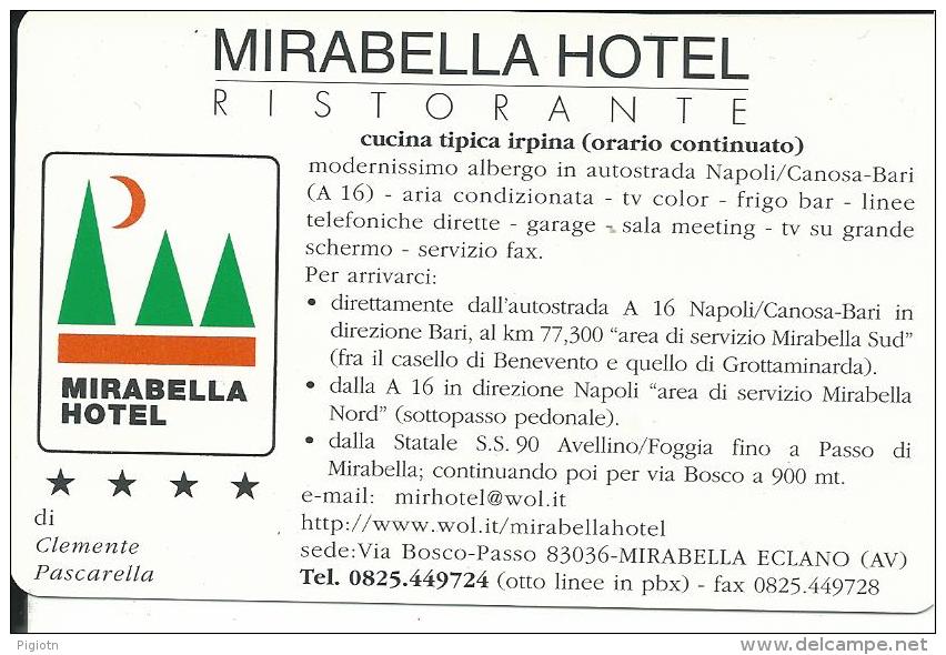 CAL645 - CALENDARIETTO 2000 - MIRABELLA HOTEL RISTORANTE - AUTOSTRADA A/16 - Klein Formaat: 1991-00