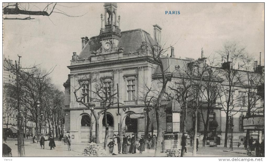 Carte Postale Ancienne PARIS :  MAIRIE XX ° - Arrondissement: 20