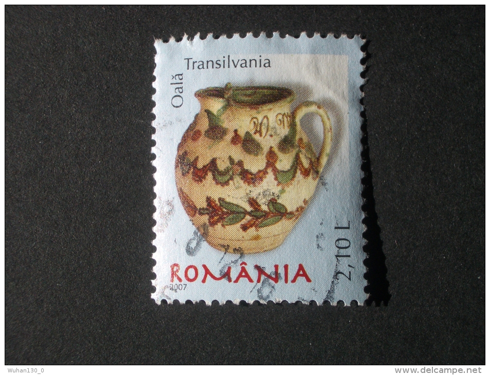 ROUMANIE  ( O )  De  2007   "   Série Courante - Poteries Roumaines   "   N°   5258     1  Val . - Used Stamps