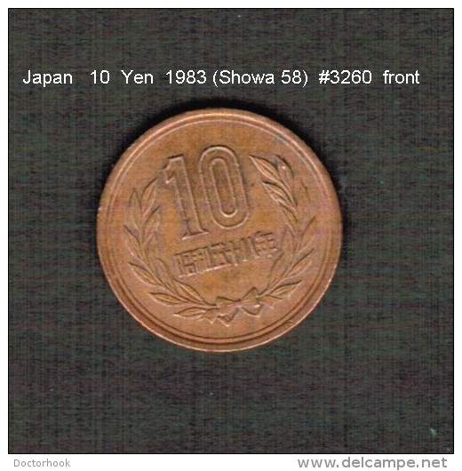 JAPAN    10  YEN  1983  (Hirohito 58---Showa Period)  (Y # 73a) - Japon