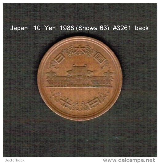 JAPAN    10  YEN  1988  (Hirohito 63---Showa Period)  (Y # 73a) - Japon