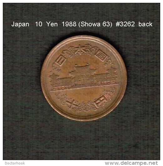 JAPAN    10  YEN  1988  (Hirohito 63---Showa Period)  (Y # 73a) - Japon