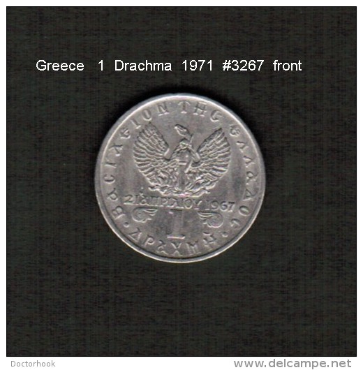 GREECE   1  DRACHMA  1971  (KM # 98) - Griechenland