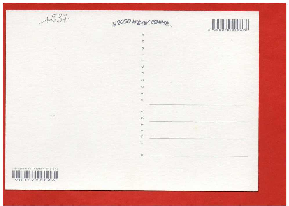 1237 -  CPM - Père Noël - Carte Signée -  Illustration Zéphir D´Elfe   (recto-verso) - Andere & Zonder Classificatie