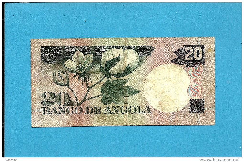 ANGOLA - 20 ESCUDOS - 10.06.1973 - P 104 - LUIZ DE CAMÕES - Angola