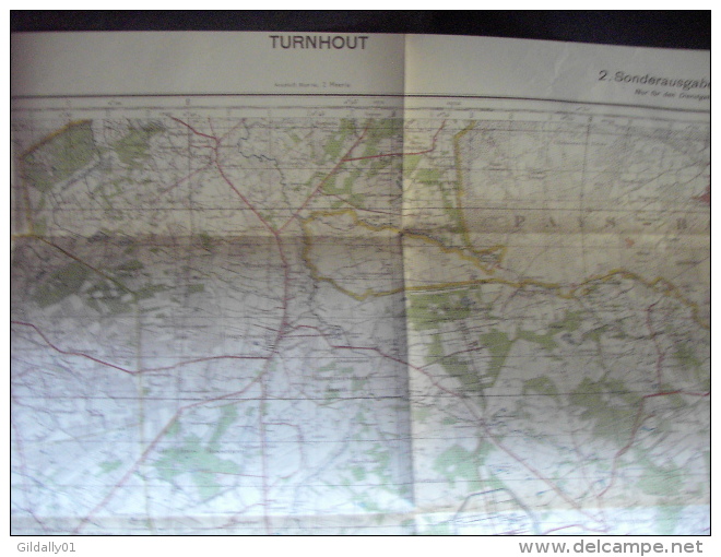 TURNHOUT.  Carte Originale D´Etat Major Allemand De La Seconde Guerre Mondiale - Sonderausgabe VII 1941 - Blatt Nr 8. - Cartes Géographiques