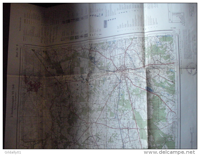 TURNHOUT.  Carte Originale D´Etat Major Allemand De La Seconde Guerre Mondiale - Sonderausgabe VII 1941 - Blatt Nr 8. - Cartes Géographiques