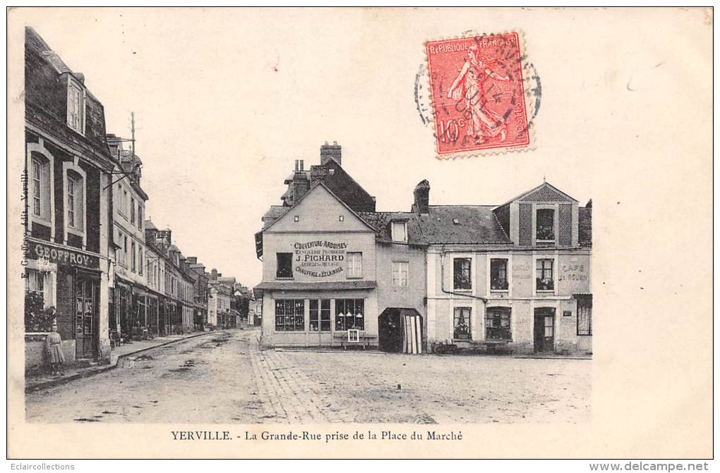 Yerville      76     Grande Rue Et Place Du Marché  Maison Pichard Chauffage Et Eclairage - Andere & Zonder Classificatie