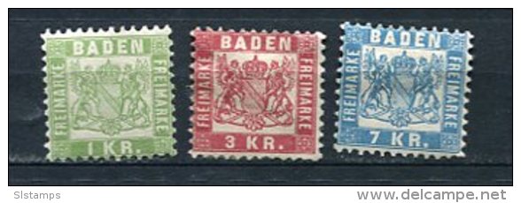 Germany Baden  1868 Mi 23-5 MH - Nuovi