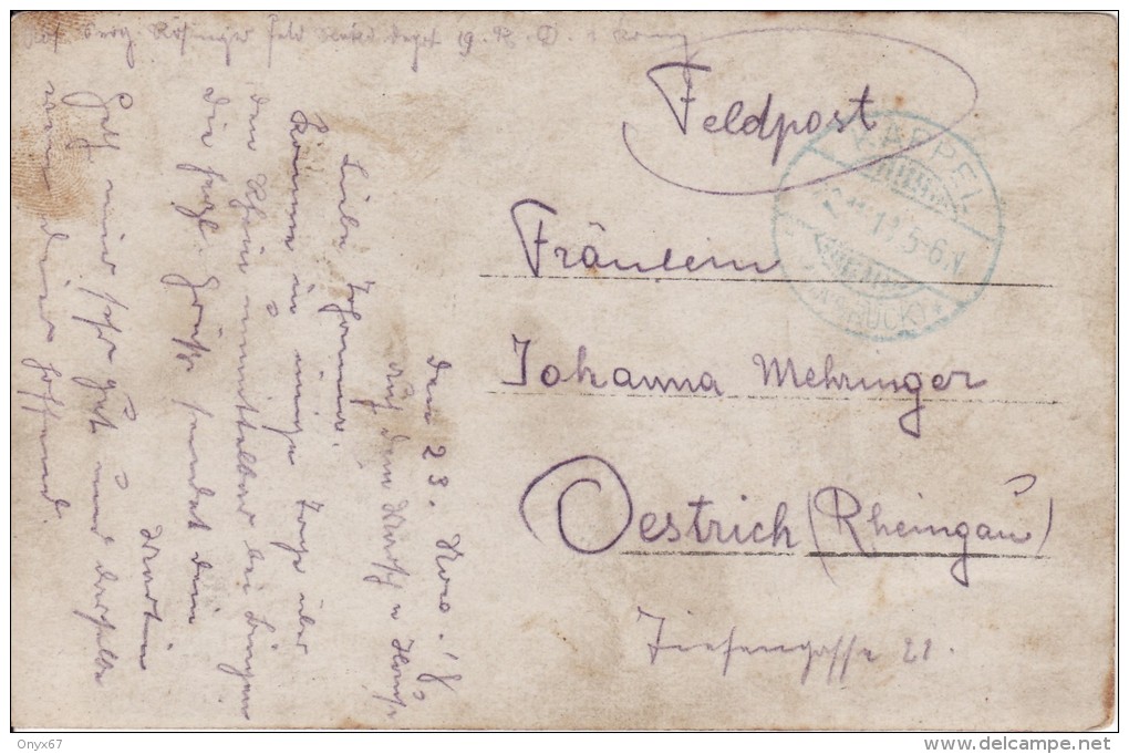 Carte Postale Photo Militaire Allemand MASCHINENGEWEHR-MITRAILLEUSE-Feldpost-Pas De TIR-COMMANDO ?-VOIR 2 SCANS - - Material