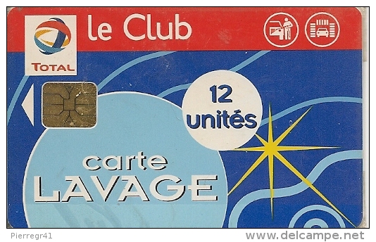 CARTE-PUCE-LAVAGE-TOTAL-L E CLUB-12 UNITES-NSB--TBE - Lavage Auto