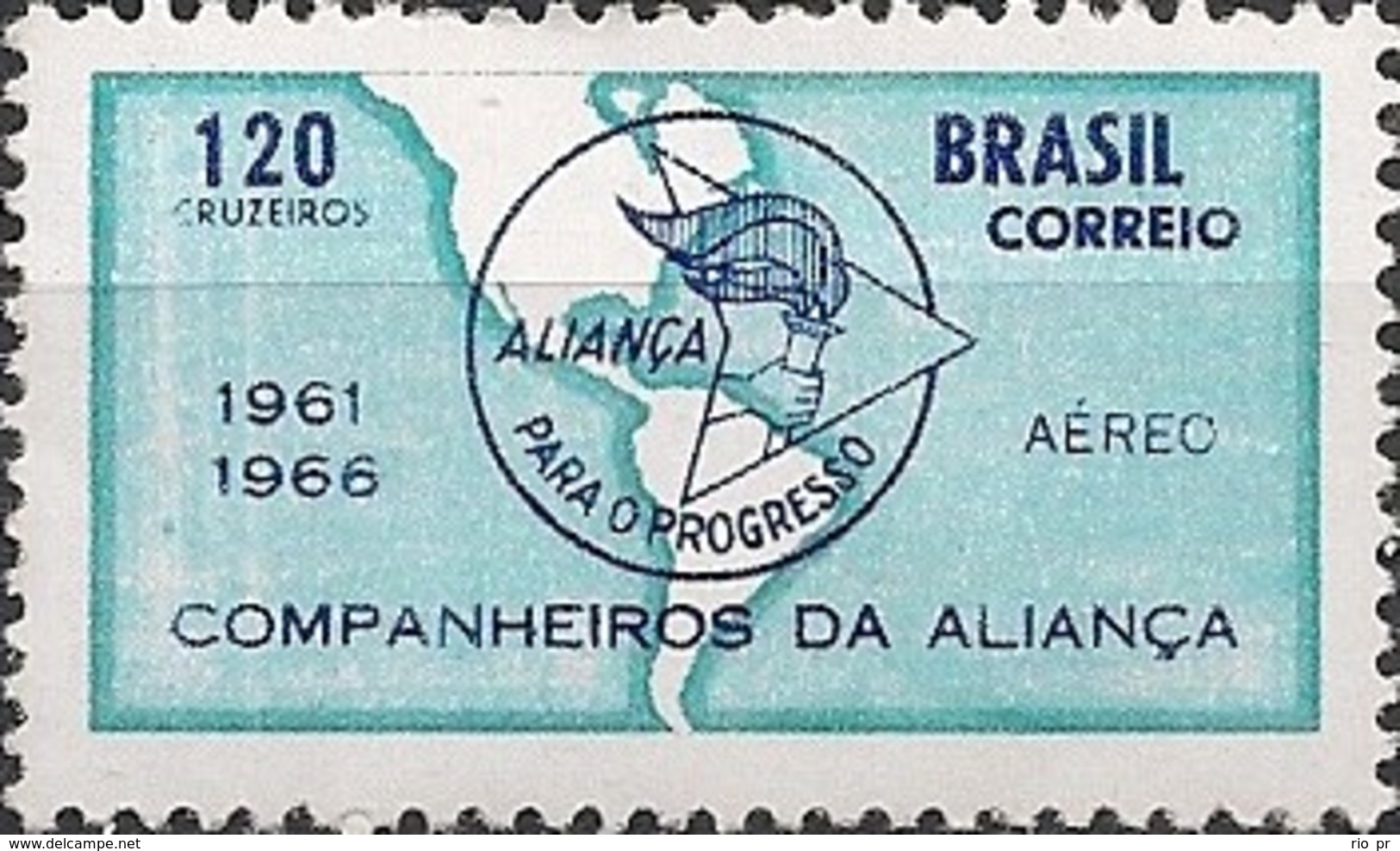 BRAZIL - 5th ANNIVERSARY OF THE ALLIANCE FOR PROGRESS 1966 - MNH - Unused Stamps