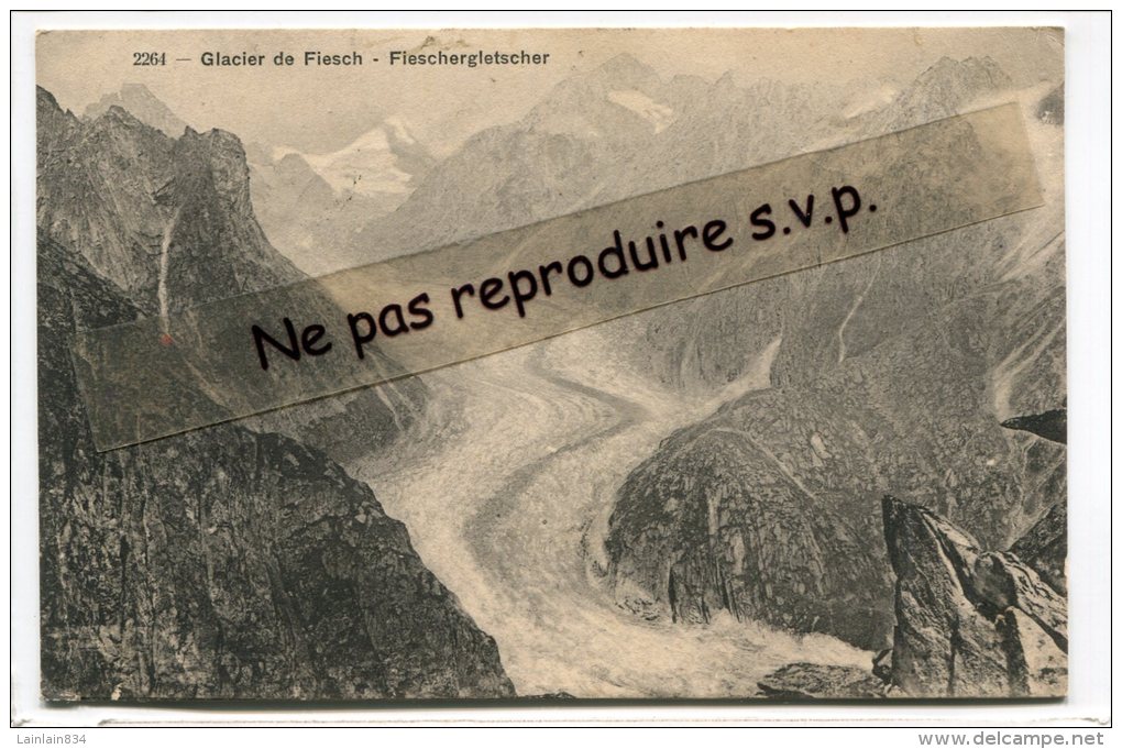 - 2264- Glacier De Fiesch, Fieschergleyscher,  écrite En 1911, TBE, Scans. - Fiesch