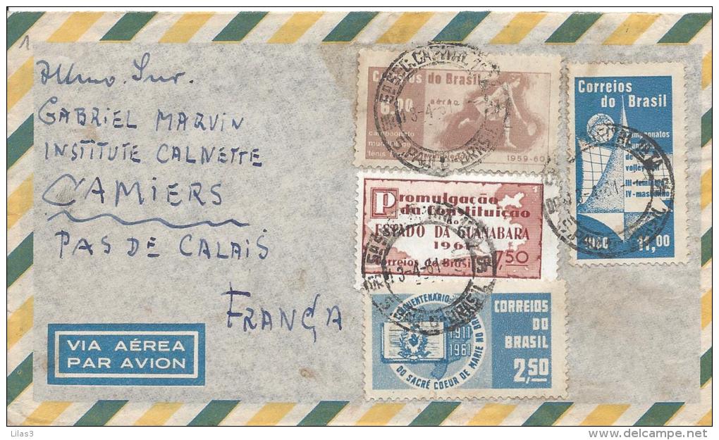 11 Lettres Du Brésil Pour La France. Très Beaux Affranchissements Dont Une Avec Timbres Au Verso - Maurice (...-1967)