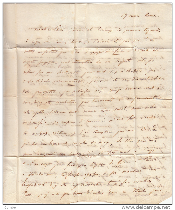 18.., Lettre ROMA Pour FLORENCE, Contesse FREDRO Née GOLOVINE  /3581 - 1. ...-1850 Prefilatelia