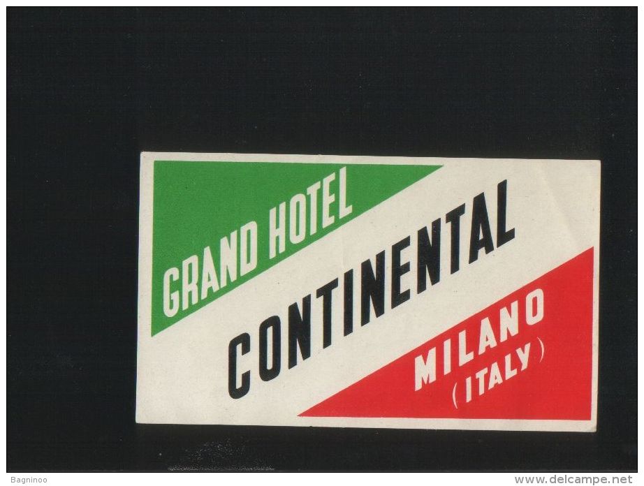 Grand Hotel CONTINENTAL Milano Italia - Hotel Labels