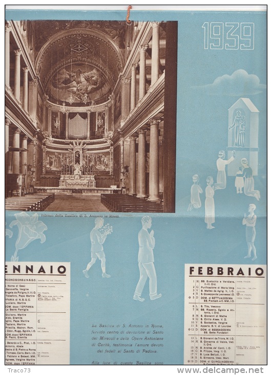 SANT'ANTONIO  /  Calendario delle Opere Antoniane di Carità  _  1939