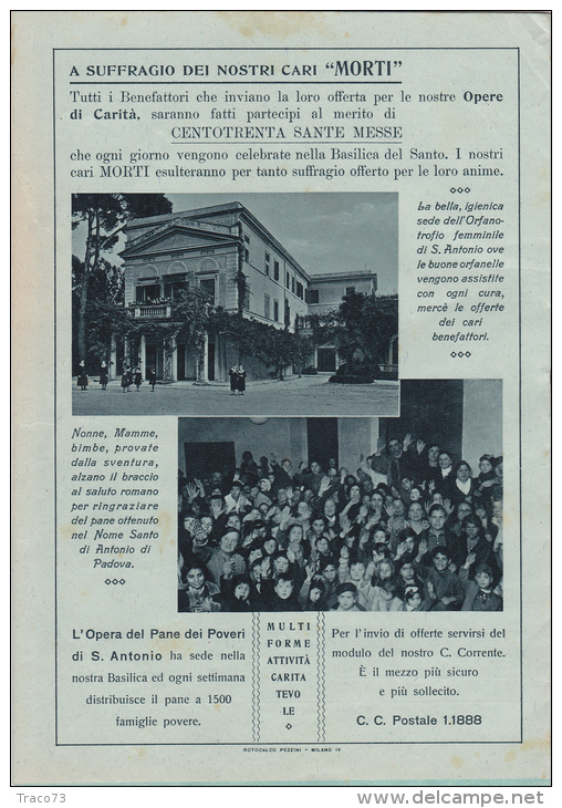 SANT´ANTONIO  /   Rivista "  La Voce Di S. Antonio "  Organo Ufficiale Della Pia Unione E Della Gioventù _13 Ago. 1939 - Altri & Non Classificati