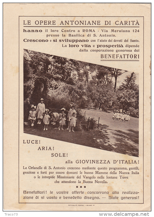 SANT´ANTONIO  /   Rivista "  La Voce Di S. Antonio "  Organo Ufficiale Della Pia Unione E Della Gioventù _ 13  Giu. 1940 - Altri & Non Classificati