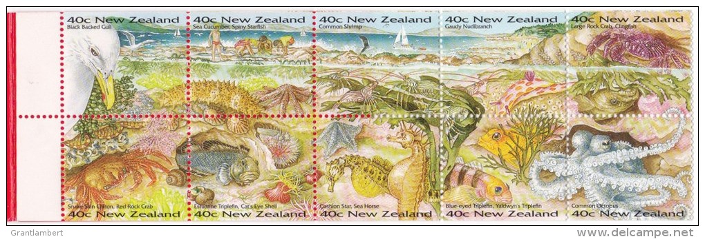 New Zealand 1996 Seashore $4 Hang-Sell Mint Booklet - Booklets