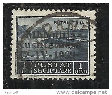 ALBANIA 1939 ASSEMBLEA COSTITUENTE 1 Q TIMBRATO USED - Albania