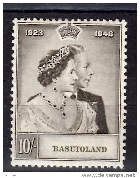 Basutoland 1948 10sh  Silver Wedding Issue #40  MH - 1933-1964 Colonie Britannique