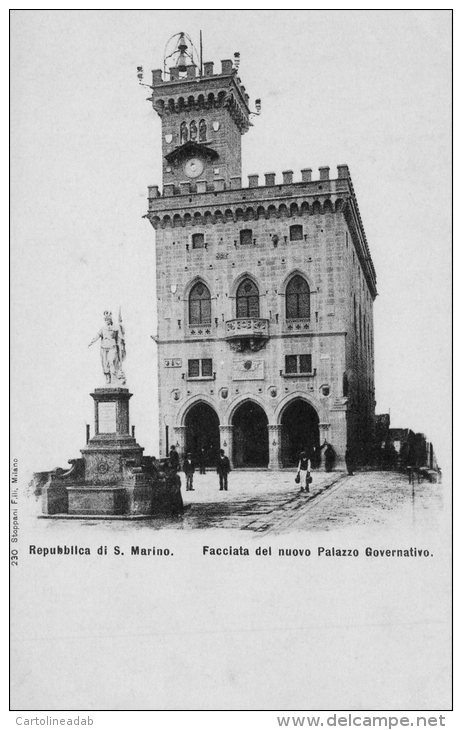 [DC7415] REPUBBLICA DI SAN MARINO - FACCIATA DEL NUOVO PALAZZO GOVERNATIVO - Old Postcard - San Marino