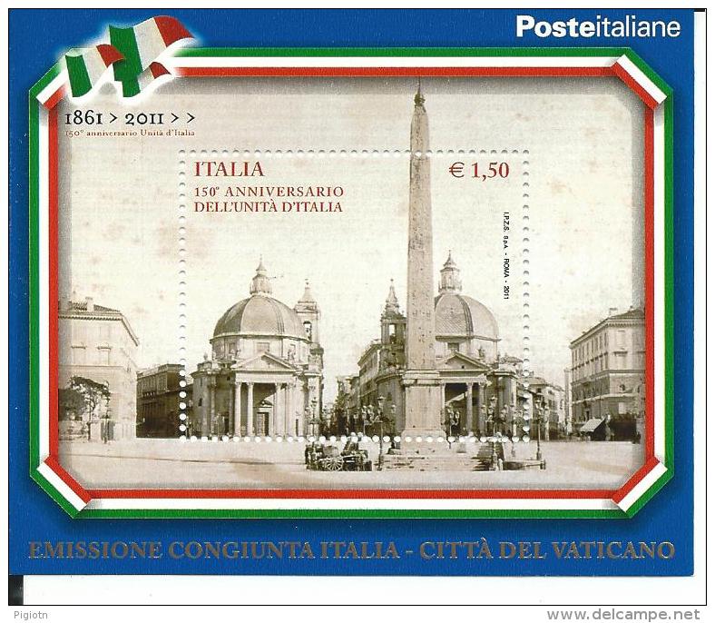 FOG036 - FOGLIETTO - ANNIVERSARIO UNITA´ D´ITALIA - EMISSIONE CONGIUNTA ITALIA 2011 - 2011-20: Ungebraucht