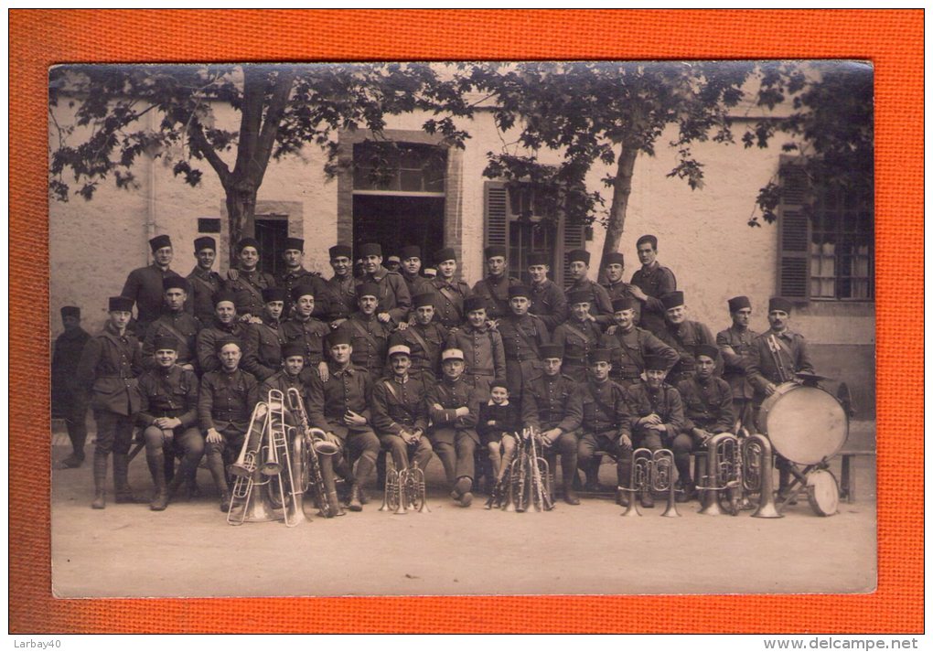1 Cpa  Photo Militaire Blida 1 Er Regiment De Tirailleurs  - Musique Fanfare - Fotografía