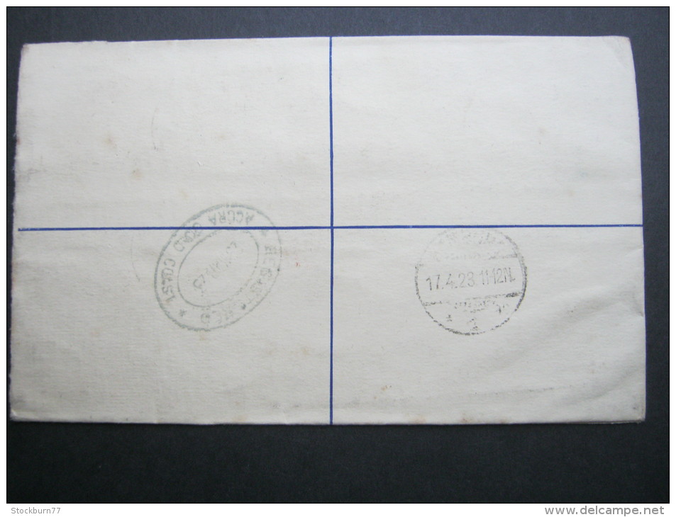 1923, Registered Postal Stationary Send To Germany - Goudkust (...-1957)