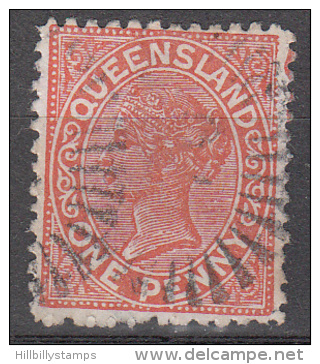 Queensland  Scott No.  90 Used  Year  1890 - Oblitérés