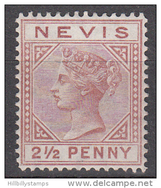 Nevis   Scott No. 24   Unused Hinged    Year  1884 - San Cristóbal Y Nieves - Anguilla (...-1980)