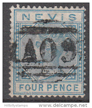 Nevis   Scott No. 26  Used  Year  1884 - San Cristóbal Y Nieves - Anguilla (...-1980)