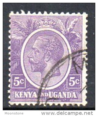 Kenya & Uganda GV 1922 5c Violet, Fine Used - Kenya & Oeganda