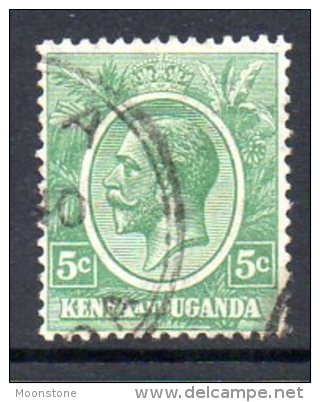 Kenya & Uganda GV 1922 5c Green, Fine Used - Kenya & Uganda