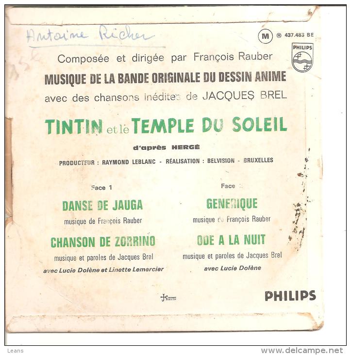 TINTIN ET LE TEMPLE DU SOLEIL Avec Chansons Inédites De Jacques Brel - Collectors