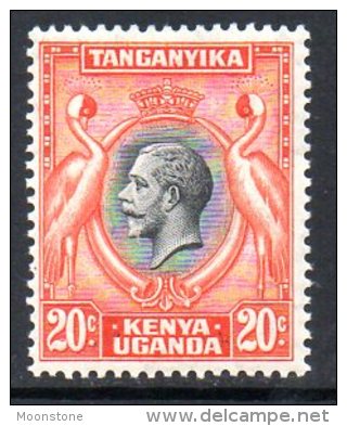 Kenya KUT GV 1935 20c Cranes Definitive, Hinged Mint - Kenya, Ouganda & Tanganyika