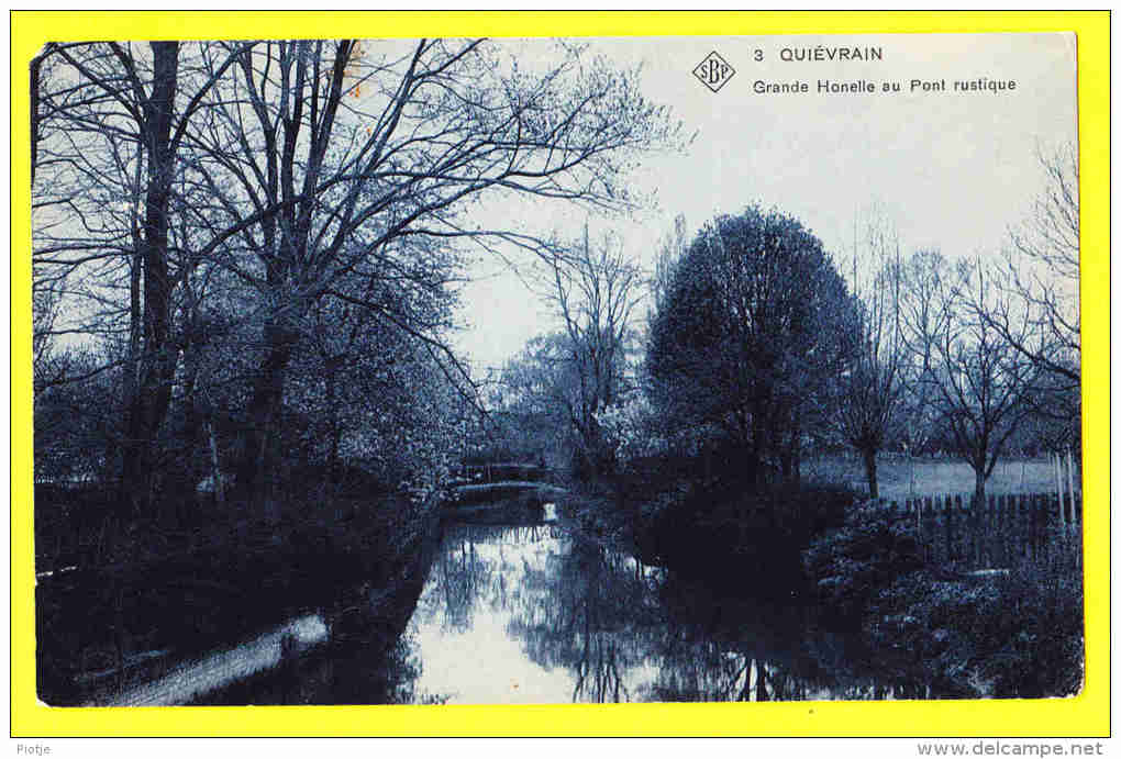 * Quiévrain (Près De Mons - Hainaut - Henegouwen - La Wallonie) * (SBP, Nr 3) Grande Honelle Au Pont Rustique, Parc, CPA - Quiévrain