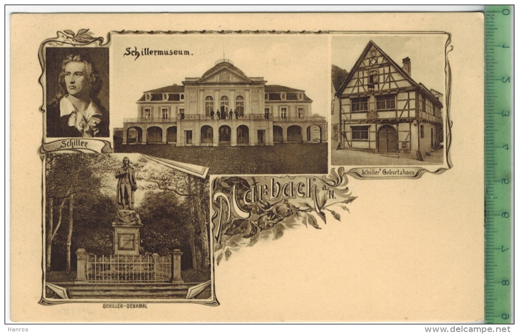 Marbach, Schillermuseum Verlag: Carl Glaser, Marbach, POSTKARTE Erhaltung: I-II, Karte Wird In Klarsichthülle Verschickt - Marbach