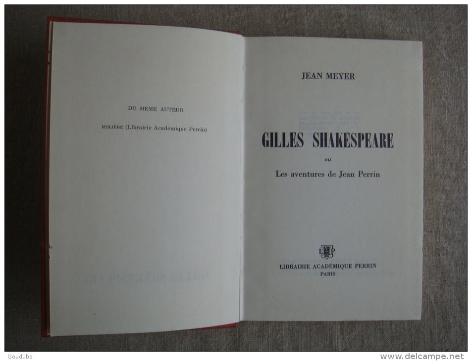 Jean Meyer Gilles Shakespeare Ou Les Aventures De Jean Perrin 1964 . Voir Photos - Autres & Non Classés