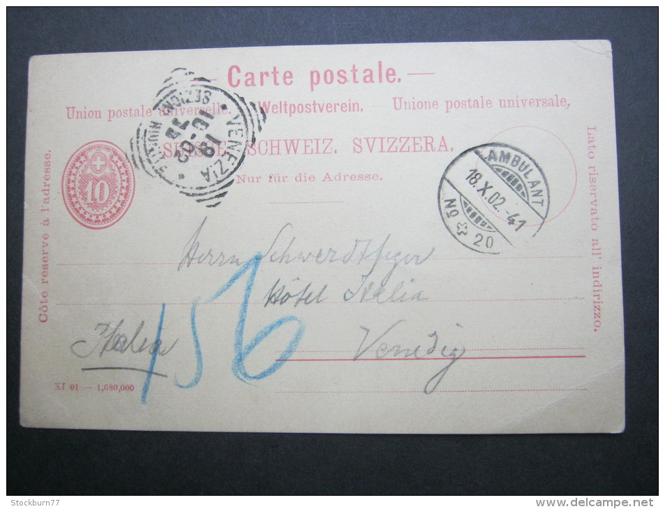 1902, AMBULANT No. 20 , Klarer Stempel Auf Karte - Cartas & Documentos