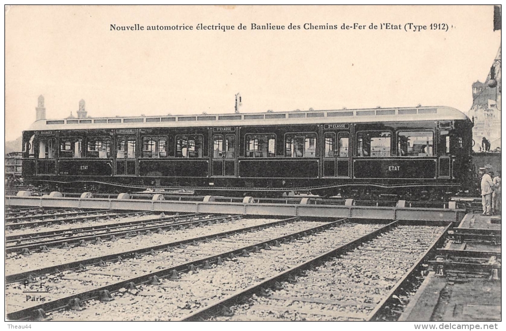 ¤¤  -  Nouvelle Automotrice électrique De Banlieue Des Chemins De Fer De L'Etat ( Type 1912 ) - Wagon   -  ¤¤ - Trains