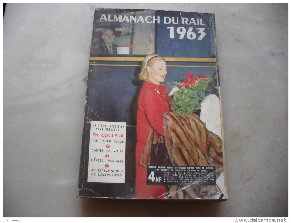 Almanach Du Cheminot  1963   Michele Morgan En Couverture - Trains