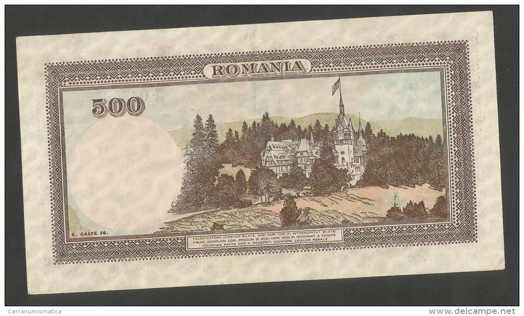 [NC] ROMANIA - BANCA NATIONALA A ROMANIEI - 500 LEI (1942) - Roemenië