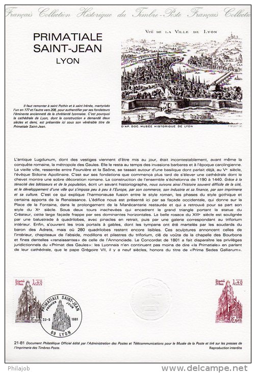 " PRIMATIALE SAINT-JEAN " Sur Document Philatélique Officiel De 1981  N° YT 2132 + Parfait état DPO - 1980-1989