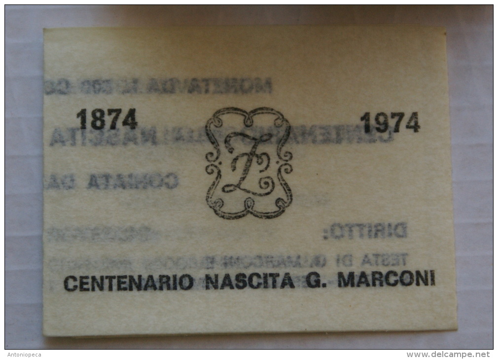 ITALIA 1974  LIRE 500 SILVER COIN, CENTENARY GUGLIELMO MARCONI - 500 Liras